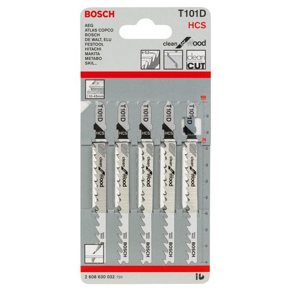 Bosch - Stichsägeblatt T 101 D 2608630032 Clean for Wood