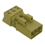 WAGO - Steckverbinder für steckbare Gebäudeinstallation Stecker 3-polig 890-273/071-000 hellgrün − 50 Stück