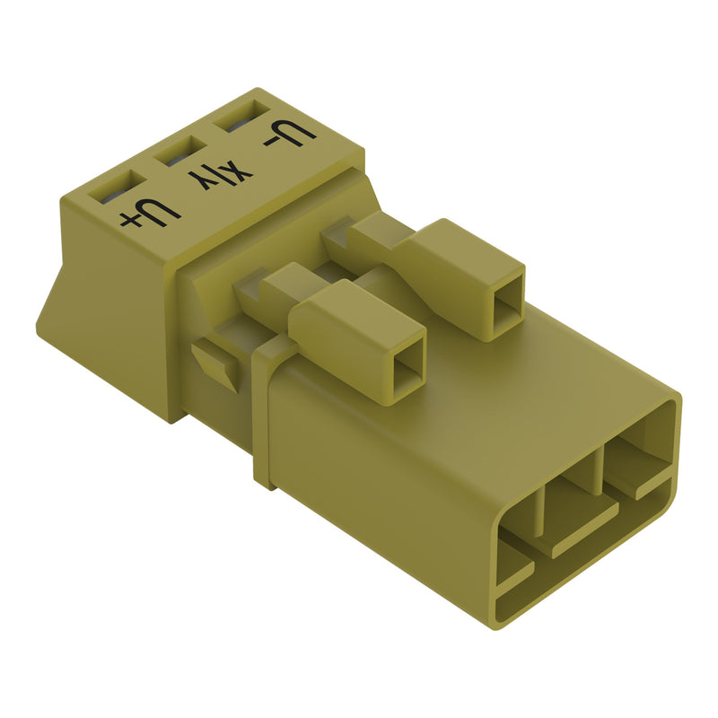 WAGO - Steckverbinder für steckbare Gebäudeinstallation Stecker 3-polig 890-273/071-000 hellgrün − 50 Stück