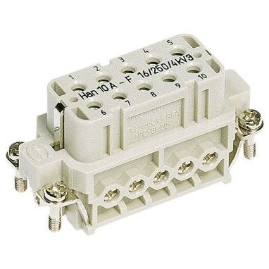 Harting - Kontakteinsatz für Rechtecksteckverbinder Steckverbinder 09200102814 Han 10A-BU-S, Draht − 1 Stück