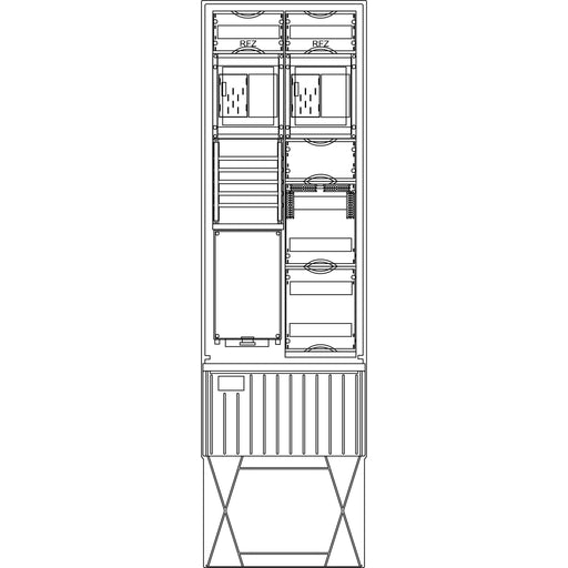 Elsta Mosdorfer - Zähler-Komplettschrank Zähleranschlusssäule ZS342B.W2.36A A340 W2 2Z BKEI 36TE