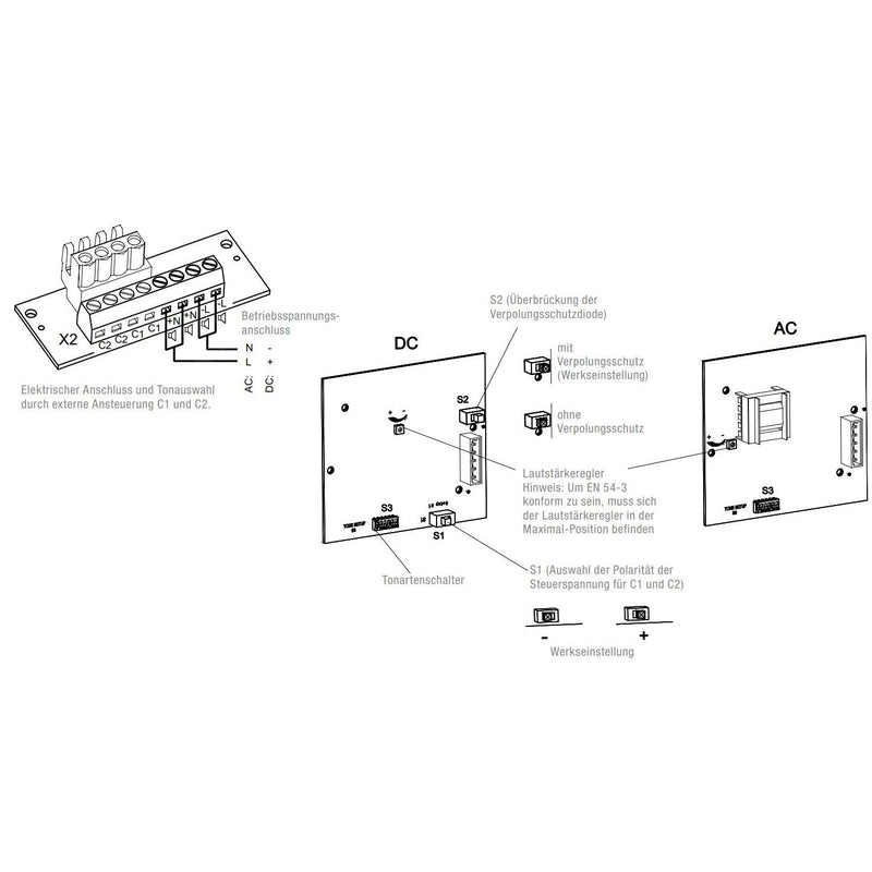 Pfannenberg - Elektronischer Schallgeber Blitzschallgeber PA 20 10-60DC 10J, 24DC, 117dB, rt