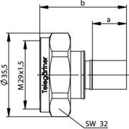 Telegärtner - Koax-Steckverbinder 7-16-Kabelstecker cr/cr 100024415 50Ohm G37(2.7/7.25)