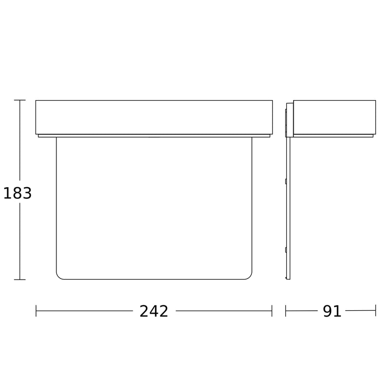 Steinel - Decken-/Wandleuchte Solarleuchte XSolar SOL-O HN ANT 3000K 91x242x38mm