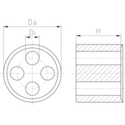 Jacob - Dichtring, flach Dichteinsatz WJ-DM 32/6x4 M32 6x4 − 25 Stück