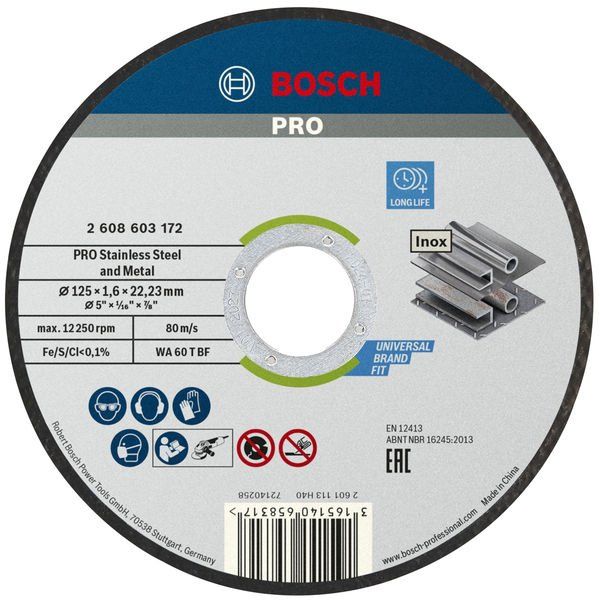 Bosch - Trenn-/Schleifscheibe PRO Stainless Steel and 2608603172 Metal Trennscheibe