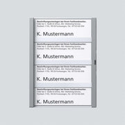 Siedle&Söhne - Zubehör/Ersatzteile für Türkommunikation Namensschild sil-met kpl. 200029049-00 f.TM 611-4 SM