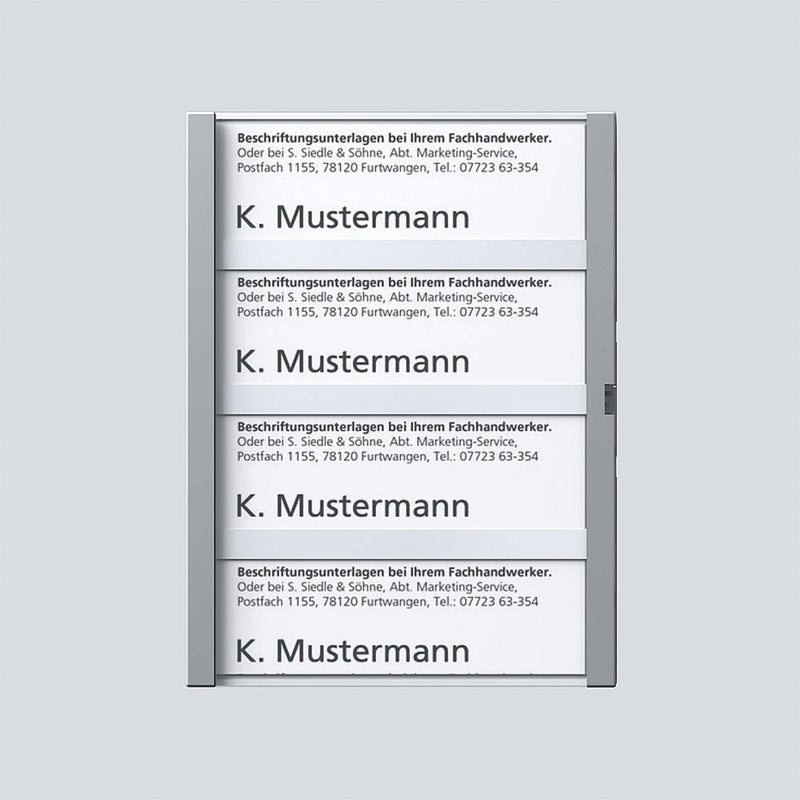 Siedle&Söhne - Zubehör/Ersatzteile für Türkommunikation Namensschild sil-met kpl. 200029049-00 f.TM 611-4 SM
