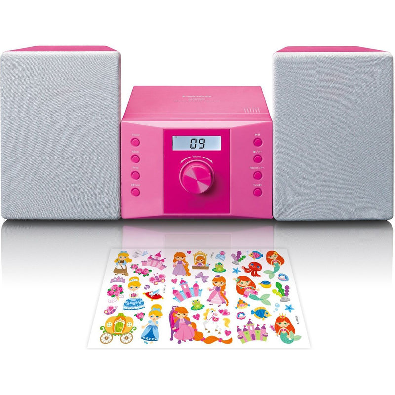 LENCO - HiFi-Komplettsystem Kinder-Micro-Anlage MC-013 Pink CD/PLL/FM/AUX