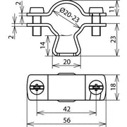 DEHN - Leitungshalter für Blitzschutz Leitungshalter LHZS2023 B5.5X10 V2A für HVI-/CUI-Ltg