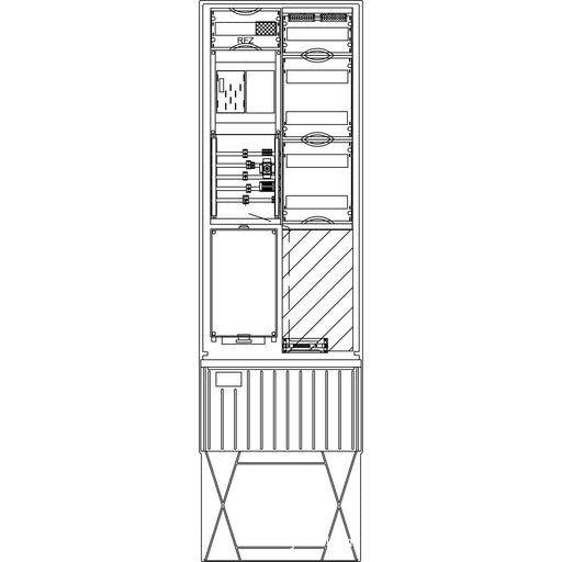 Elsta Mosdorfer - Zähler-Komplettschrank Zähleranschlusssäule ZS341B.S1.36V A340 S1 1Z BKEI 36TE
