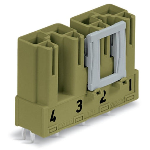 WAGO - Leiterplattensteckverbinder Stecker für Leiterplatten 770-874 4-polig,hellgrün − 50 Stück