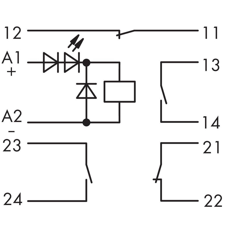 WAGO - Schaltrelais Relaismodul 286-336/001-000 DC 24 V,2S u. 2Ö,gr