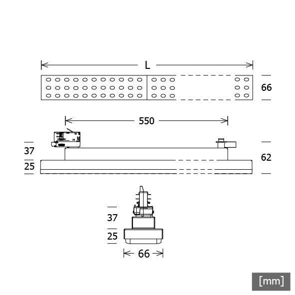 LTS Licht&Leuchten - Decken-/Wandleuchte LED-Stromschienenleuchte LUZ-T12 103.830.ASsi 830, si