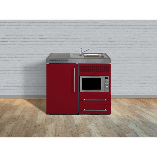Stengel - Mini-Küche Miniküche Premiumline MPMBR100MWGKFliBre Bordeauxrot