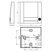 Grothe - Klingeldrücker Klingeltaster 1fach DOMOLUX WS/SW 90x90x18,5mm, ws/sw