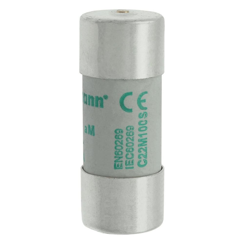Eaton - Zylindrische Sicherung Sicherungseinsatz Nieders. CYL AM 22,#C22M100S 100A AC 500V 120kA − 10 Stück