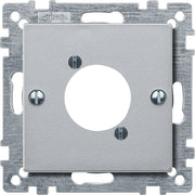 Merten - Einsatz/Abdeckung für Kommunikationstechnik Zentralplatte alu 468960 für Audio-Buchse
