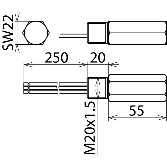 DEHN - Überspannungsableiter für Informations-/MSR-Technik Überspannungsableiter DPI CD EXD 24 M m. M20x15 Aussengew