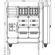 Hensel - Verteilerschrank für Energieversorgung Ladeverteiler Mi EV 22kW 8100 f.8 Ladep. a 22kW
