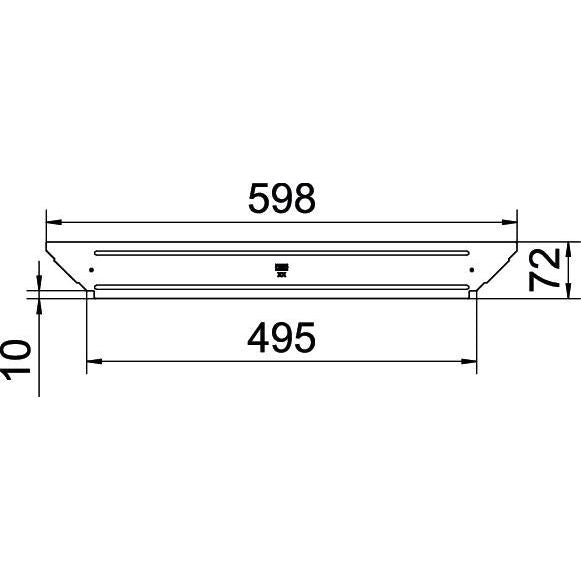 OBO Bettermann - Deckel Anbau-Abzweigstück für Kabeltragsystem Deckel f. Anbau-Abzweigst. RAAD 500 A4 B500mm, rostfrei A4