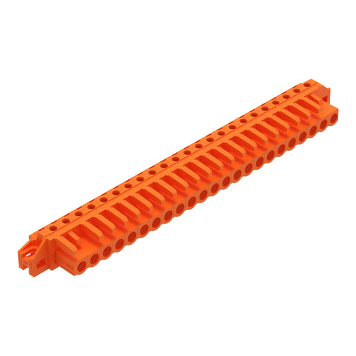WAGO - Leiterplattensteckverbinder THT-Federleiste abgewink. 232-283/031-000 Maß 5,08mm,orange − 10 Stück