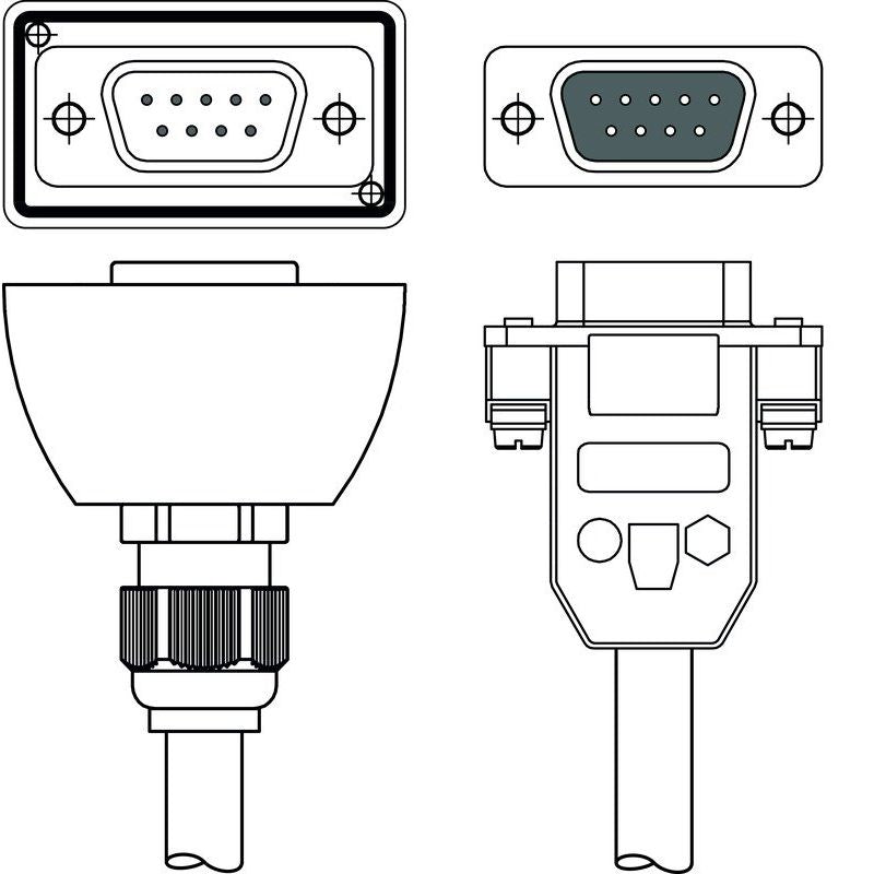 Leuze - Konfektioniertes Sensor-Aktor-Kabel Verbindungsleitung CB-D9-10000-5GF/GM