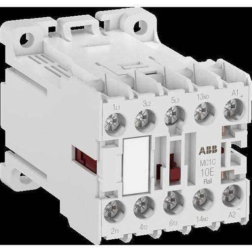 ABB Stotz S&J - Leistungsschütz zum Schalten von Wechselstrom Kleinschütz MC1C301ATWDD-RAIL 3S, Hilfs 1Ö, 24V DC