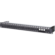 Metz Connect - Frontpanel/Patchpanel leer (Schaltschrank) Modulträger 24 Port sw 130920-BK-E 1HE 482,6mm(19") − 1 Stück