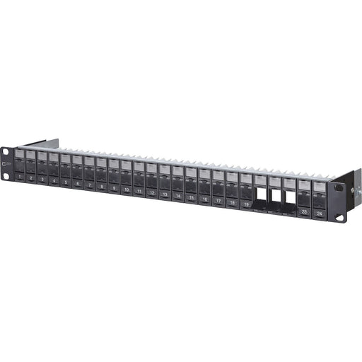 Metz Connect - Frontpanel/Patchpanel leer (Schaltschrank) Modulträger 24 Port sw 130920-BK-E 1HE 482,6mm(19") − 1 Stück