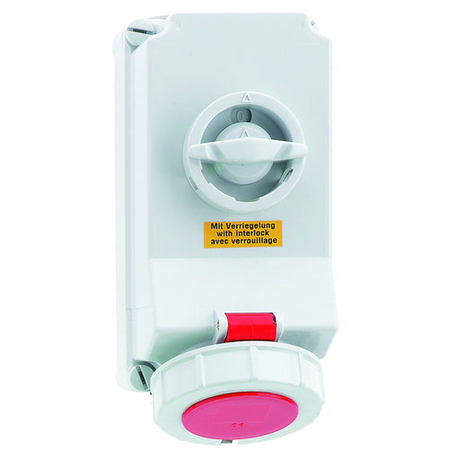 Bals Elektrotech - CEE-Steckdose abschaltbar, abgesichert (IEC 60309) Wandsteckdose abschaltbar 16050 verriegelt 32A 4p 4