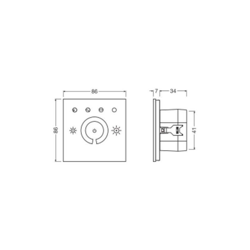 Ledvance - Lichtregelsystemkomponente Manuelles Steuergerät MCU TOUCH DALI-2 TW