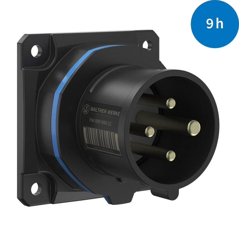 Walther Werke - CEE-Gerätestecker (IEC 60309) CEE NEO Anbaugerätestecker FW610409CC gerade 16A 4P 9h − 10 Stück