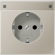 Jung - Abdeckung/Bedienelement für Installationsschalterprogramme Zentralplatte ES 2520 NA PL f. SCHUKO-Steckdose