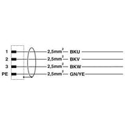 Phoenix Contact - Energiekabel < 1 kV, für ortsveränderlichen Einsatz Kabelstecker K-3E - OE/5,#1619302 kunststoffumspritzt − 2 Stück