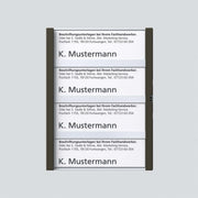 Siedle&Söhne - Zubehör/Ersatzteile für Türkommunikation Namensschild graph-met kpl 200029047-00 f.TM 611-4 GM