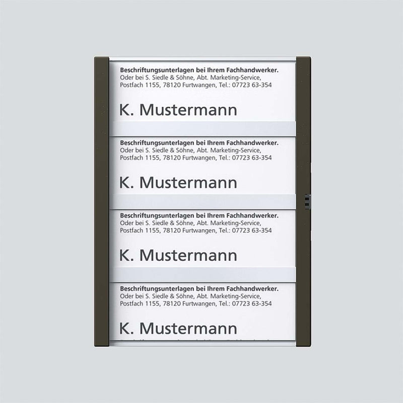 Siedle&Söhne - Zubehör/Ersatzteile für Türkommunikation Namensschild graph-met kpl 200029047-00 f.TM 611-4 GM