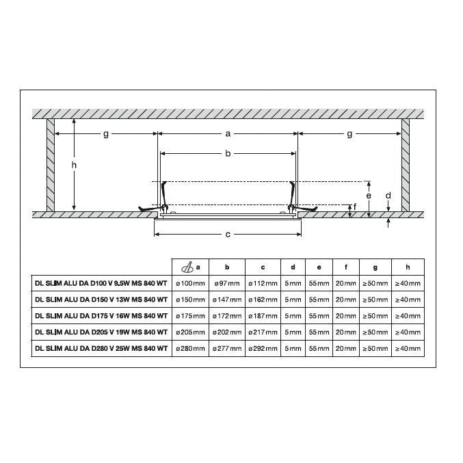 Ledvance - Downlight/Strahler/Flutlicht LED-Downlight DLSLIM.DAD100V9.5WMS 840, DALI