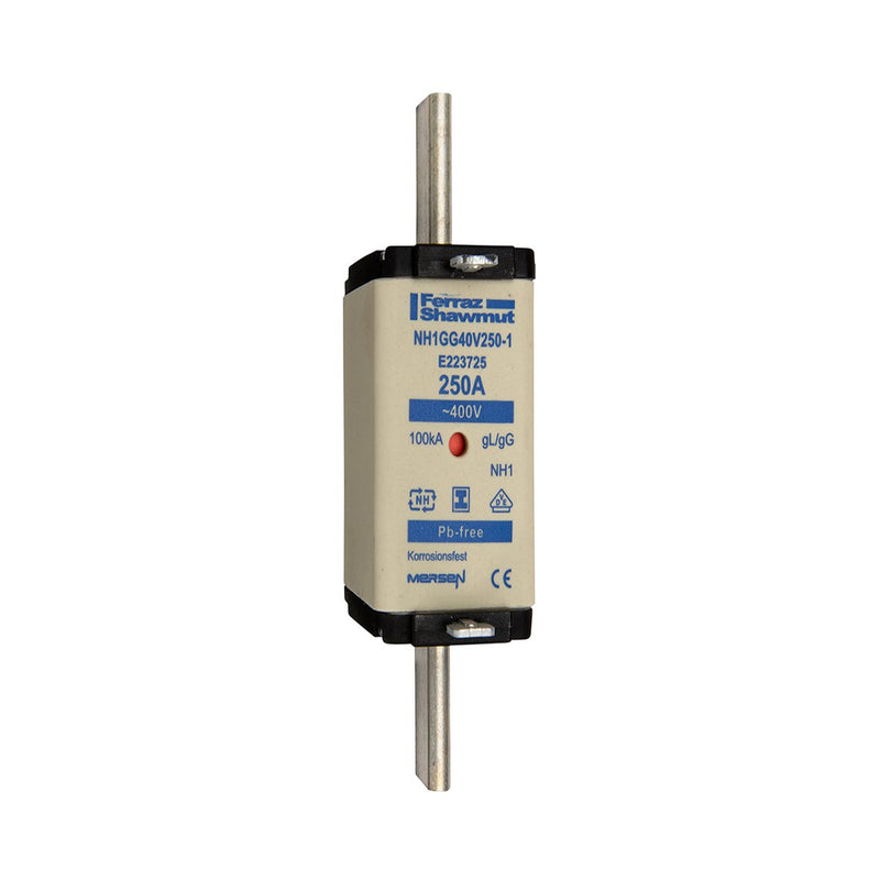 Mersen - Messersicherung Sicherungseinsatz NH gG NH1GG40V100-1 Gr.1 100A SGL KM − 3 Stück