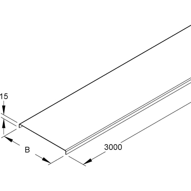 Niedax - Deckel für Kabeltragsystem Kabelleiterdeckel KRD 600 F − 6 Meter