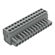 WAGO - Kabelsteckverbinder für Leiterplattensteckverbinder 1-Leiter Federleiste 232-214/026-000 CAGECLAMP 2,5mm²,gr − 25 Stück