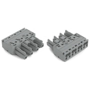 WAGO - Steckverbinder für steckbare Gebäudeinstallation Buchse 4-polig 770-244/060-000 Kod. B,grau − 50 Stück