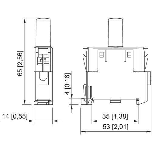 Stahl - Leuchtmelder Reiheneinbau LED Leuchtmelder 8010/3-02 Ex i