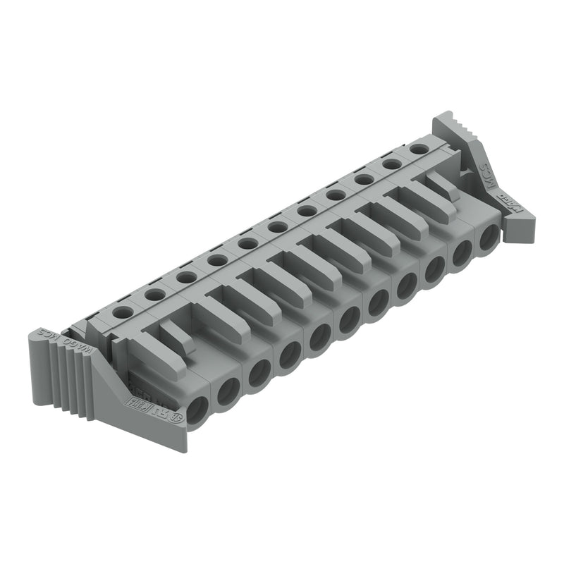 WAGO - Leiterplattensteckverbinder THT-Federleiste abgewink. 232-241/039-000 Rastermaß 5mm,grau − 25 Stück