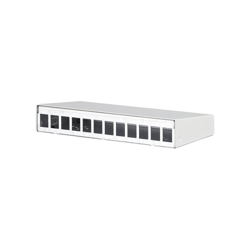 Metz Connect - Frontpanel/Patchpanel leer (Schaltschrank) Keystone AP-Gehäuse 130861-1202KE 12 Port rws RAL9010