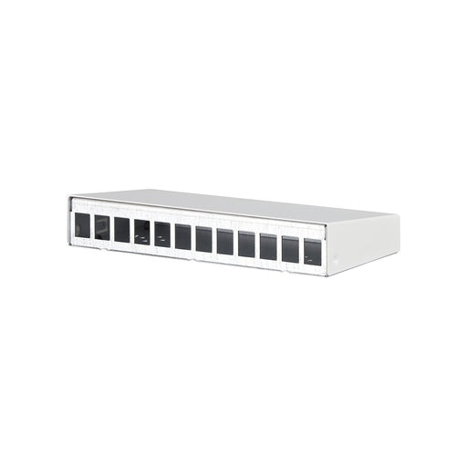 Metz Connect - Frontpanel/Patchpanel leer (Schaltschrank) Keystone AP-Gehäuse 130861-1202KE 12 Port rws RAL9010