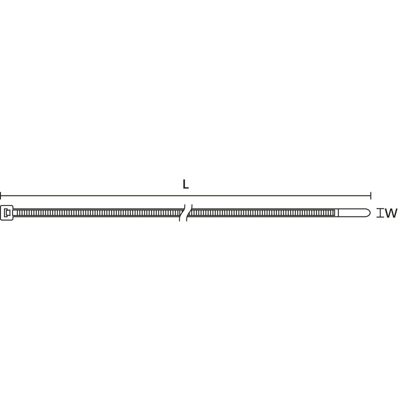 HellermannTyton - Kabelbinder MCTS200 PPMP+BUGY100 detektierbar − 100 Stück