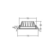 Brumberg Leuchten - Downlight/Strahler/Flutlicht LED-Einbaustrahler 12528073 500mA 3000K weiß