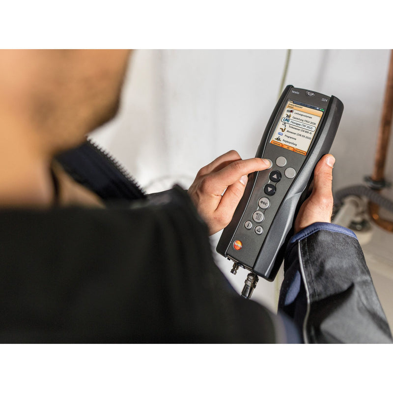 Testo - Differenzdruckmeßgerät Druck-Leckmengenmessgerät 0563 3240 71 Profi Set 324 Gas+Wa