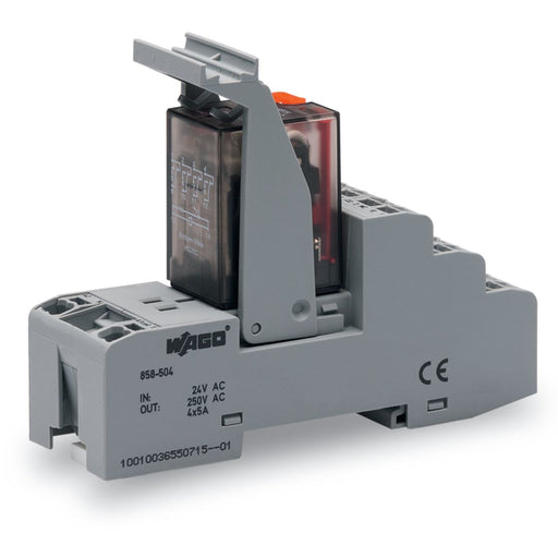 WAGO - Schaltrelais Relaismodul 858-504 AC 24 V,4 Wechsler − 5 Stück